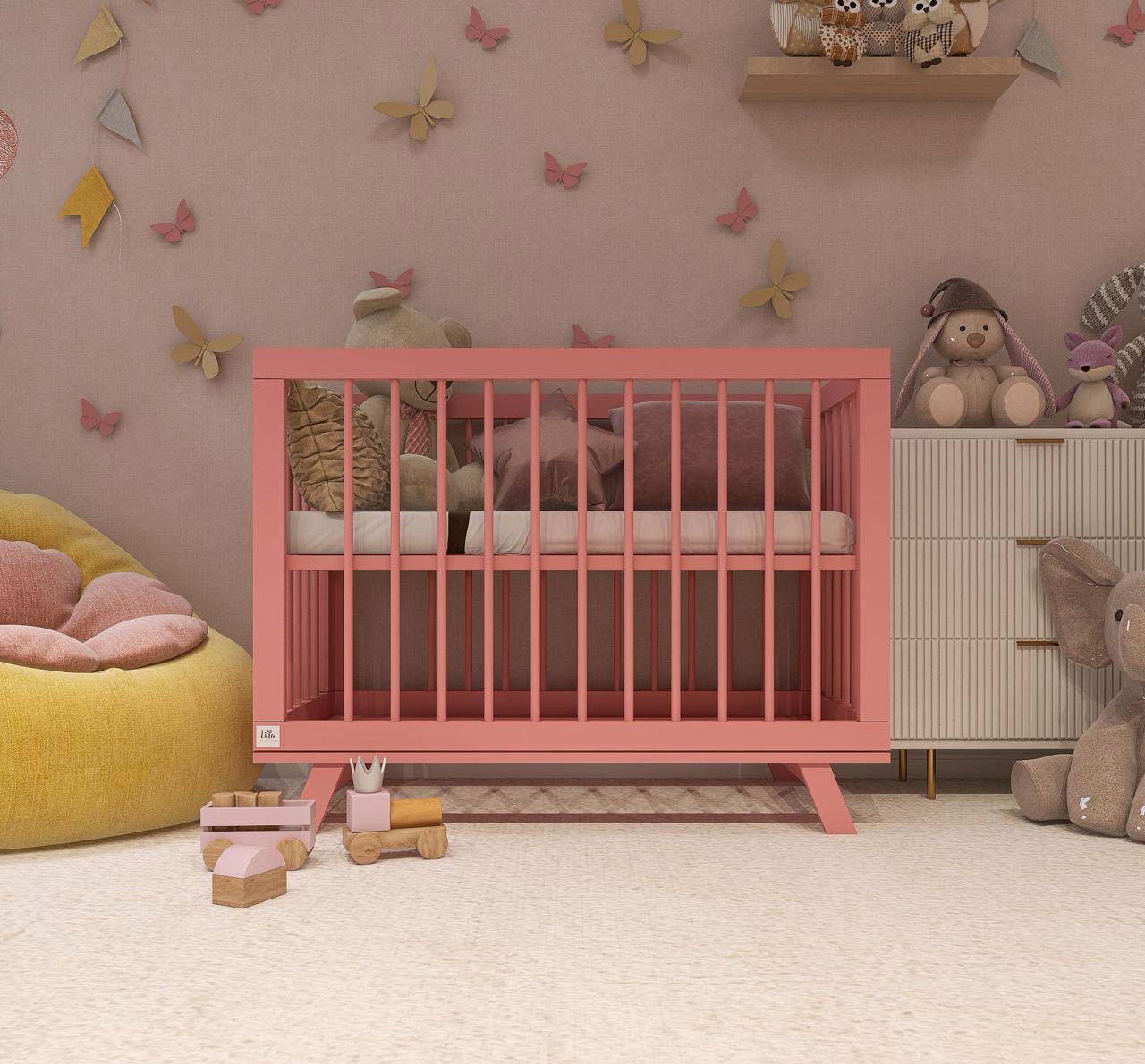 Кровать Lilla Aria 120*60 Antique Pink 4102387