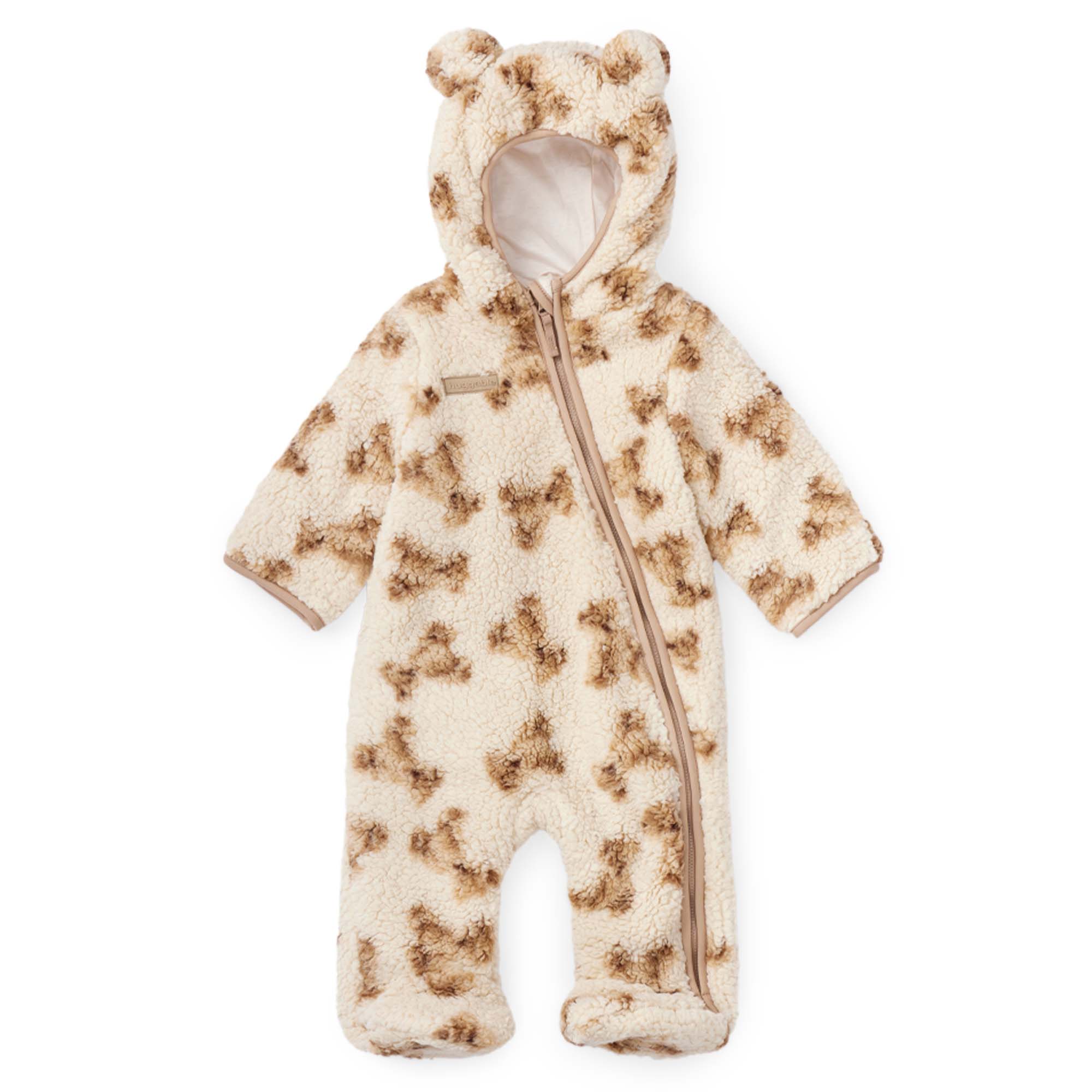 Комбинезон детский Happy Baby флисовый beige (bear) р 56-62, 89055