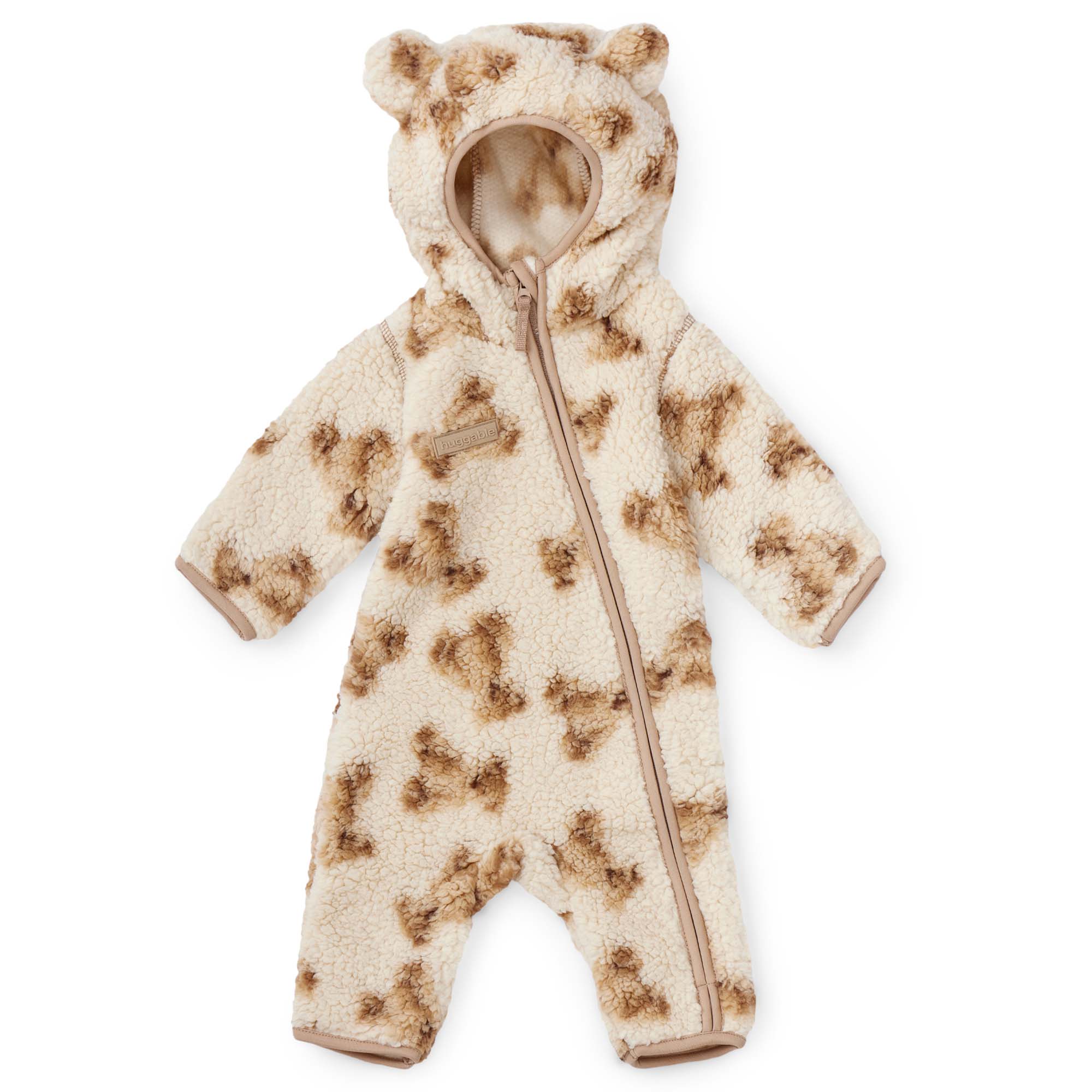 Комбинезон детский Happy Baby флисовый beige (bear) р 56-62, 89054