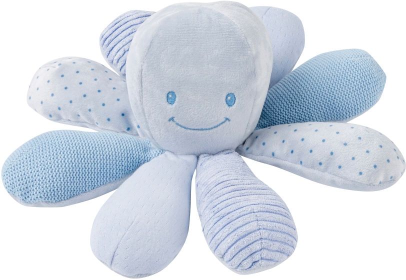 Игрушка мягкая Nattou Soft toy Lapidou Activity Octopus Осьминог blue 879729