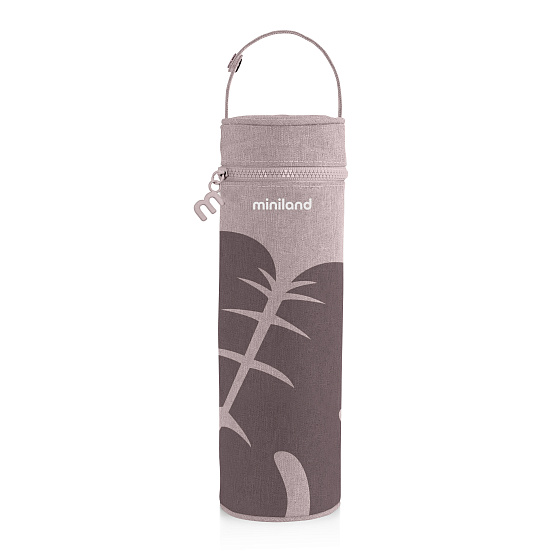 Термосумка Miniland для бутылочек Terra, бежевый/листья, 500 мл 89453