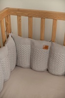 Бортики в кроватку LoomKnits Светло-серый 120х60 см W010-049-120/60