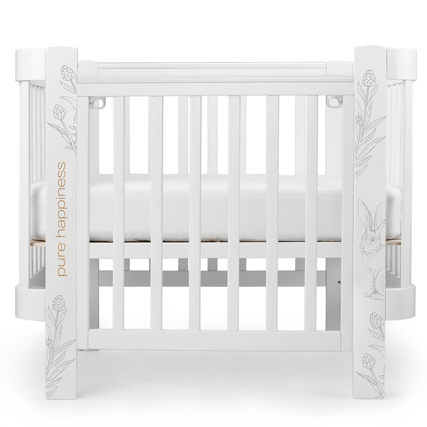 Кроватка-трансформер Happy Baby MOMMY LOVE white 95026