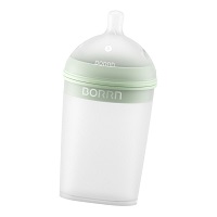Бутылочка BORRN из силикона 240 мл со средним потоком зеленая BORRN Baby Feeding Bottle A0102E